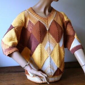 Patchwork-Pullover“Sommertag“ Gr. 40-42