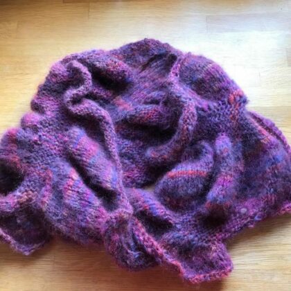 Fertig gestrickt: Mohair Möbius Loop