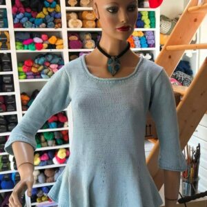 ECHT – Sommerpullover mit Schößchen und leicht ausgestelltem Ärmel