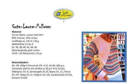 Anleitung "Gute-Laune-Sommerpullover" Gr. 36 - 40