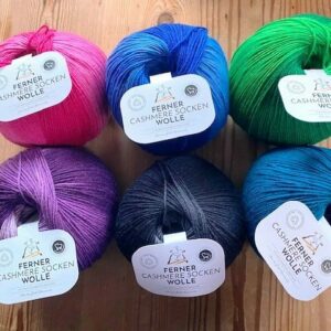 Ferner Cashmere Sockenwolle mit Merinowolle und Cashmere – 100 g Knäuel
